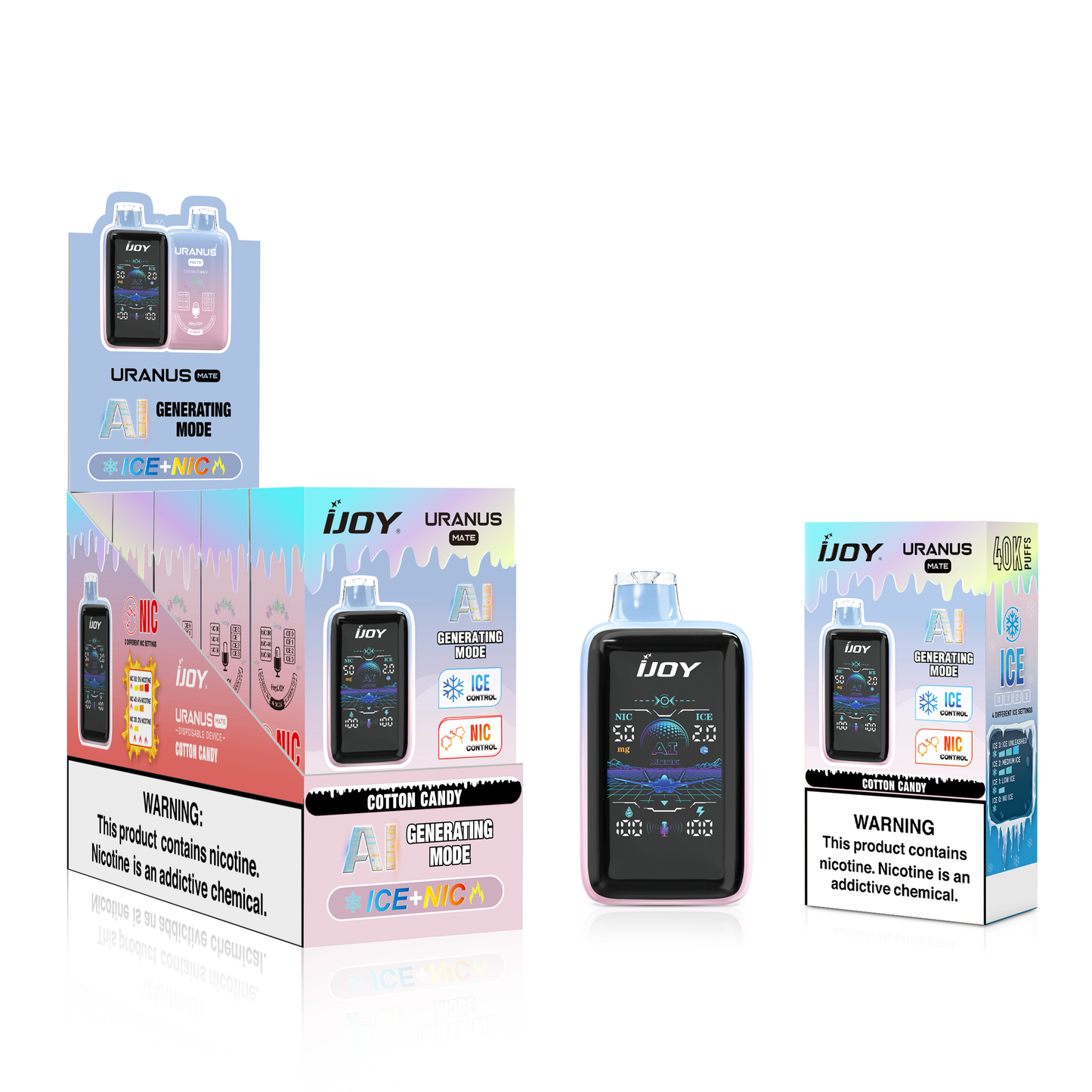 This is a ijoy disposable vape.
ijoy sd model:SD 22000.
vape flavours is cotton-candy.