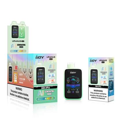 ijoy disposable vape with commodity packaging.
ijoy vape model is IJOY Uranus Mate .
Vape Flavour is sour-apple